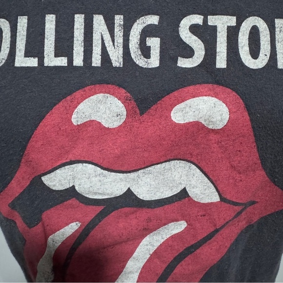 The Rolling Stones 1975 US Tour Black Tongue T-shirt Medium Band Tee - Picture 2 of 4